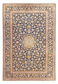 Alfombra persa - Keshan - 402 x 288 cm - azul oscuro