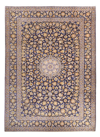 Alfombra persa - Keshan - 420 x 318 cm - azul oscuro