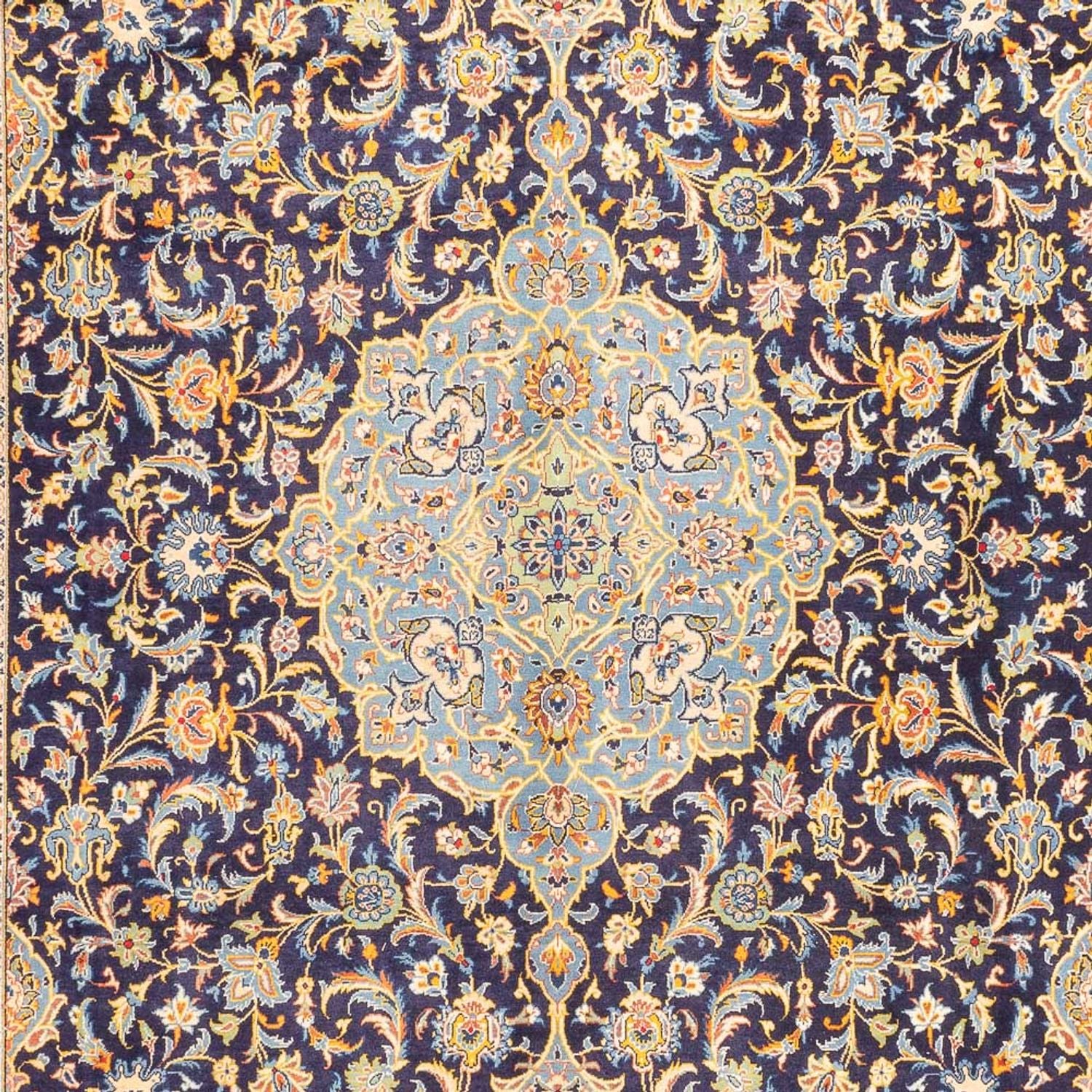 Alfombra persa - Keshan cuadrado  - 410 x 395 cm - azul oscuro
