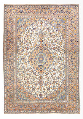 Alfombra persa - Keshan - 405 x 302 cm - beige oscuro