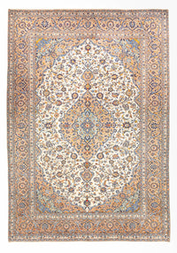 Alfombra persa - Keshan - 405 x 302 cm - beige oscuro