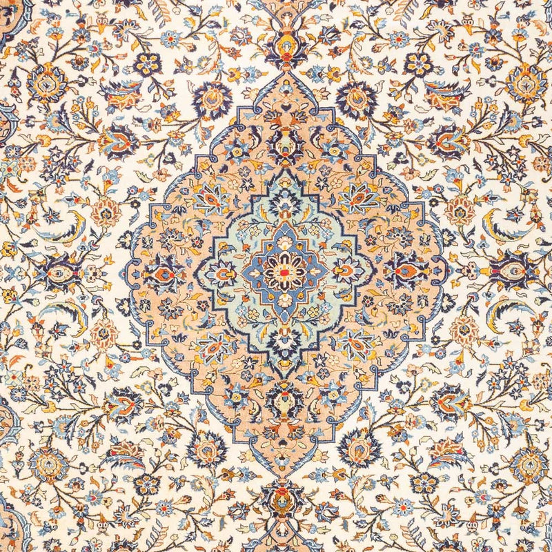 Alfombra persa - Keshan - 405 x 302 cm - beige oscuro