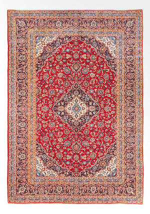 Alfombra persa - Keshan - 350 x 250 cm - rojo