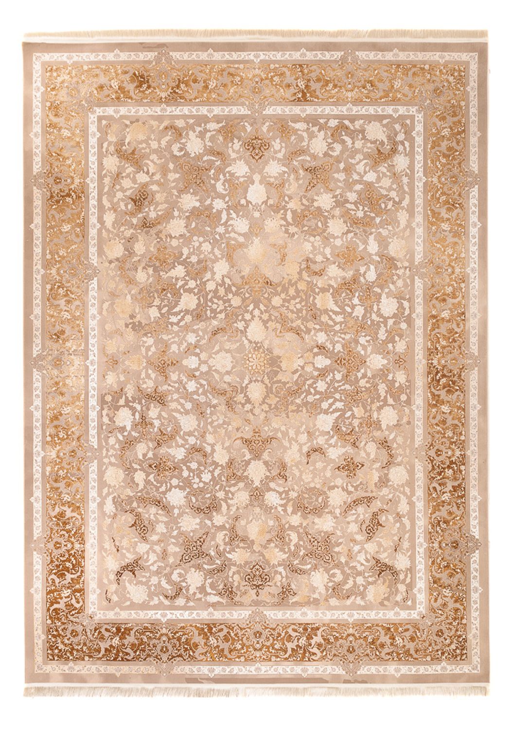 Alfombra tejida oriental - 350 x 250 cm - beige