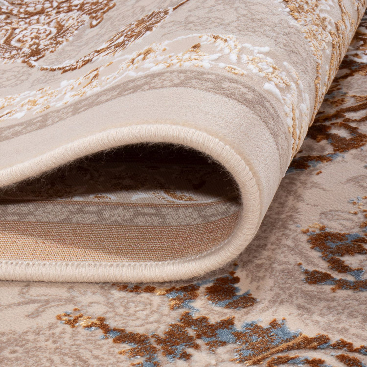 Alfombra tejida oriental - 350 x 250 cm - beige
