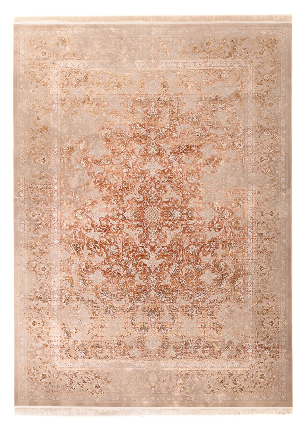 Alfombra tejida oriental - 350 x 250 cm - beige oscuro