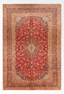 Alfombra persa - Keshan - 368 x 246 cm - rojo