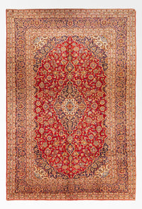 Alfombra persa - Keshan - 368 x 246 cm - rojo