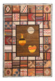Alfombra de patchwork 200x135cm - Perserteppich Wollteppich