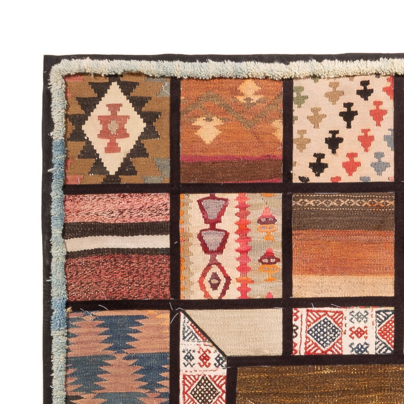 Alfombra de patchwork 200x135cm - Perserteppich Wollteppich