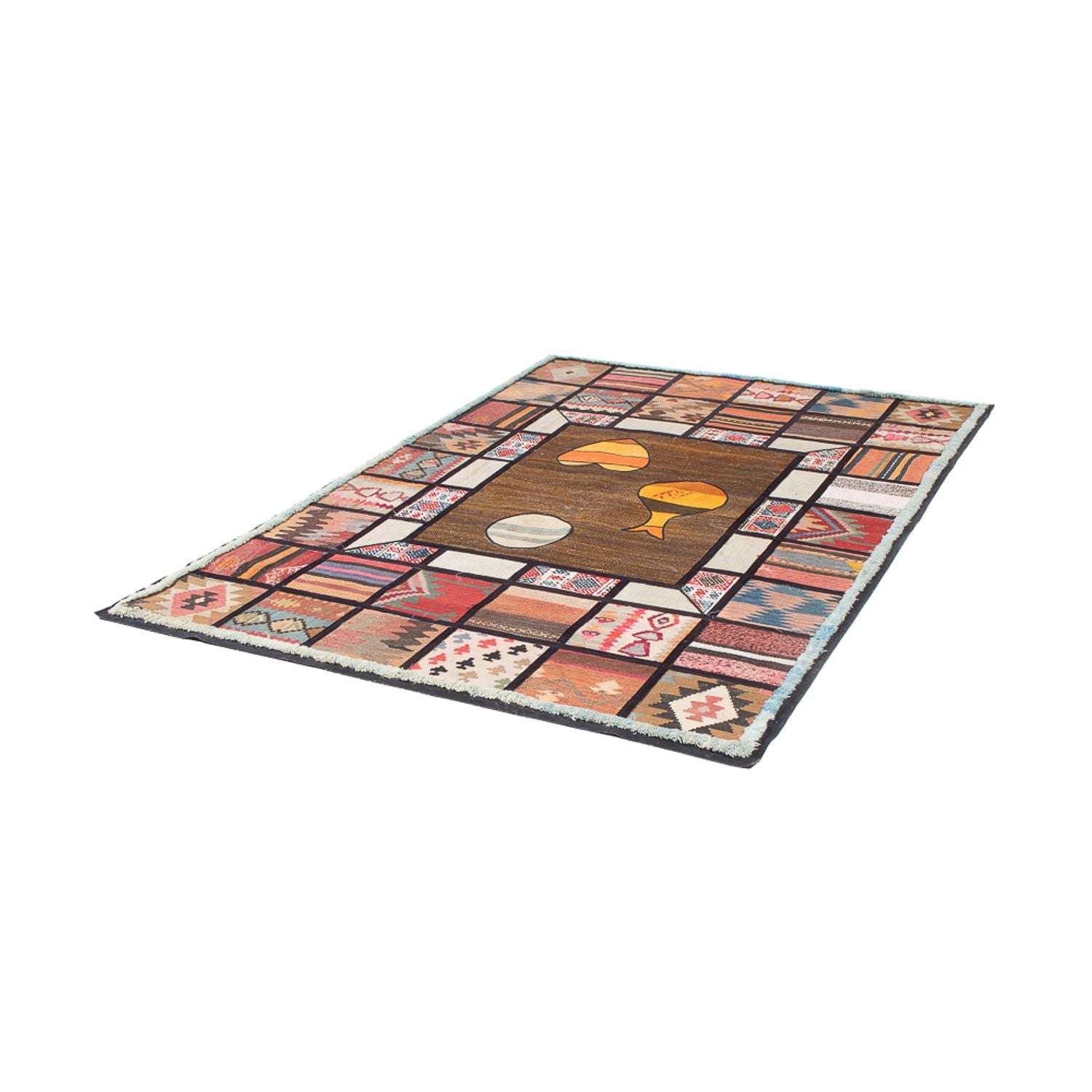 Alfombra de patchwork - 200 x 135 cm - multicolor