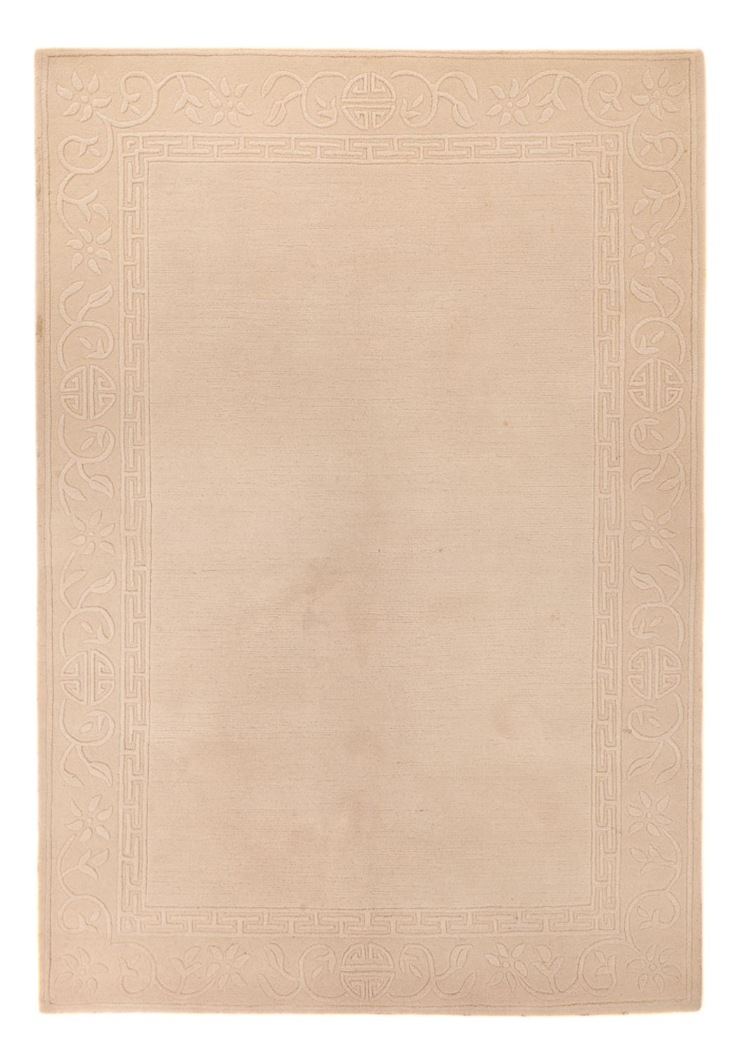 Alfombra de lana - 201 x 144 cm - beige