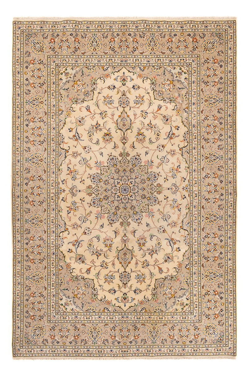 Alfombra persa - Keshan - 295 x 194 cm - beige claro