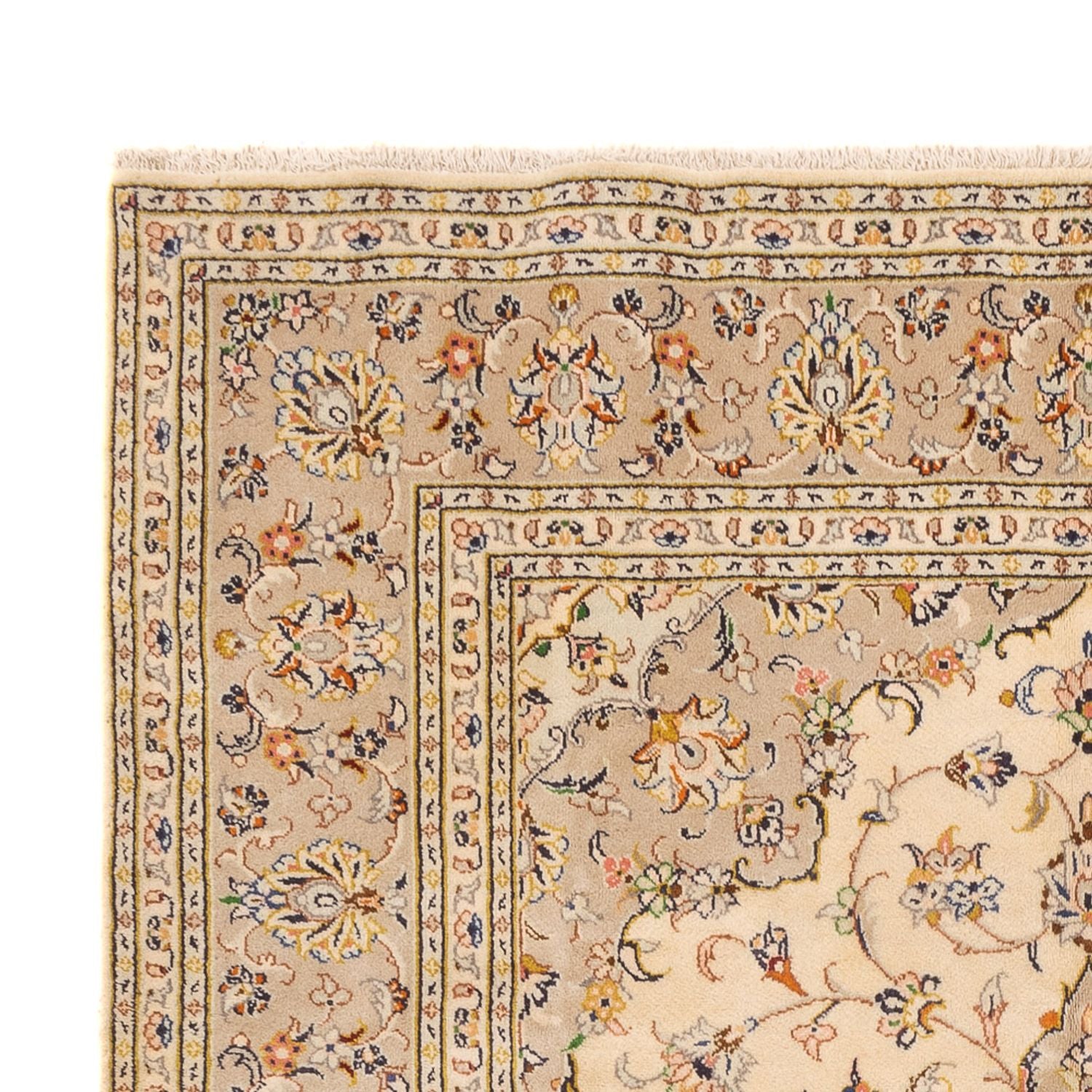 Alfombra persa - Keshan - 295 x 194 cm - beige claro