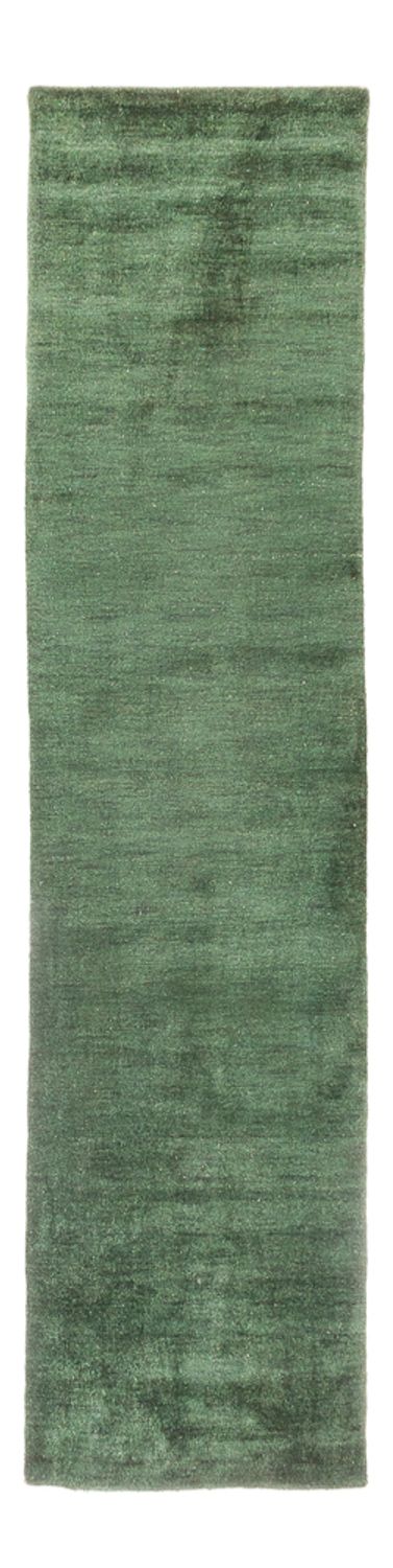 Alfombra de pasillo Alfombra Gabbeh - Indus - 300 x 80 cm - verde