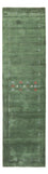 Alfombra de pasillo Alfombra Gabbeh - Indus - 300 x 80 cm - verde