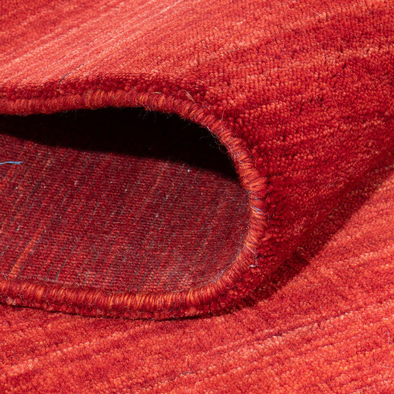 Alfombra Gabbeh - Loribaft Indus cuadrado  - 200 x 200 cm - rojo