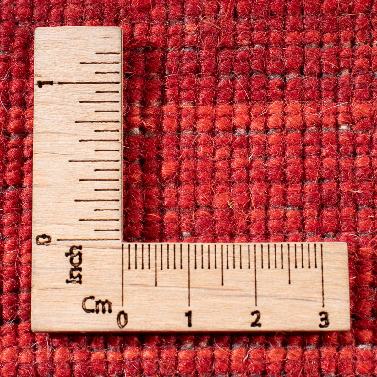 Alfombra Gabbeh - Loribaft Indus cuadrado  - 200 x 200 cm - rojo