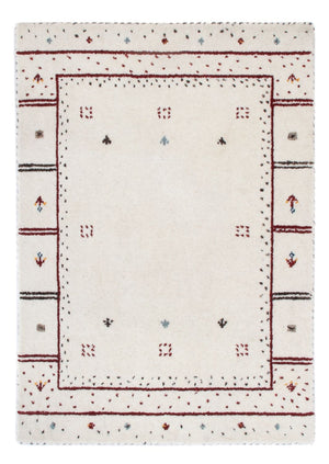 Alfombra Gabbeh - Loribaft Softy - 90 x 60 cm - gris claro