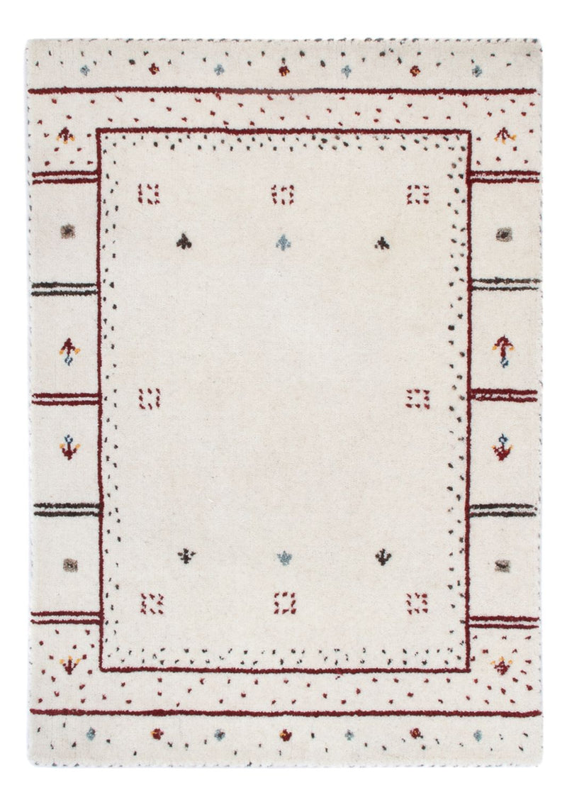 Alfombra Gabbeh - Loribaft Softy - 90 x 60 cm - gris claro