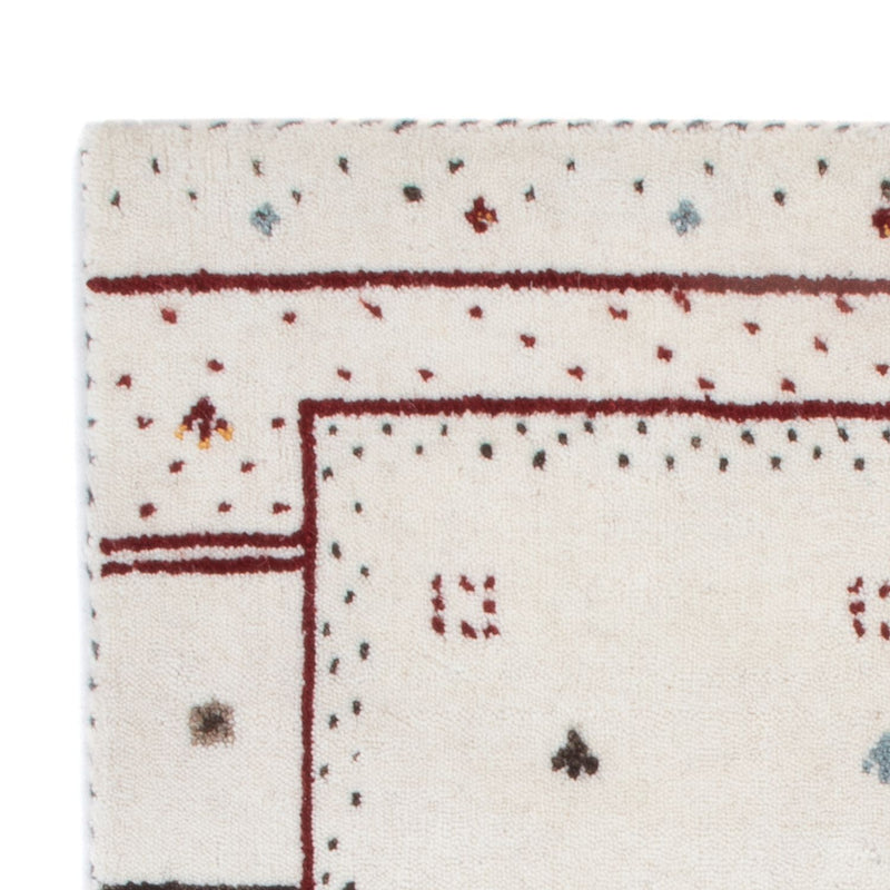 Alfombra Gabbeh - Loribaft Softy - 90 x 60 cm - gris claro