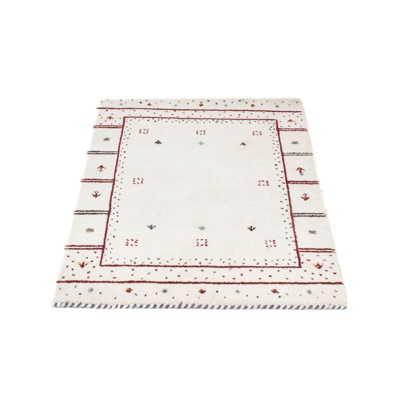 Alfombra Gabbeh - Loribaft Softy - 90 x 60 cm - gris claro