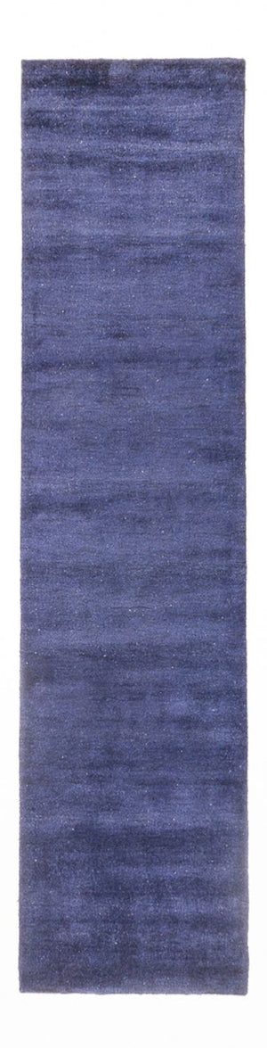 Alfombra de pasillo Alfombra Gabbeh - Indus - 300 x 80 cm - azul