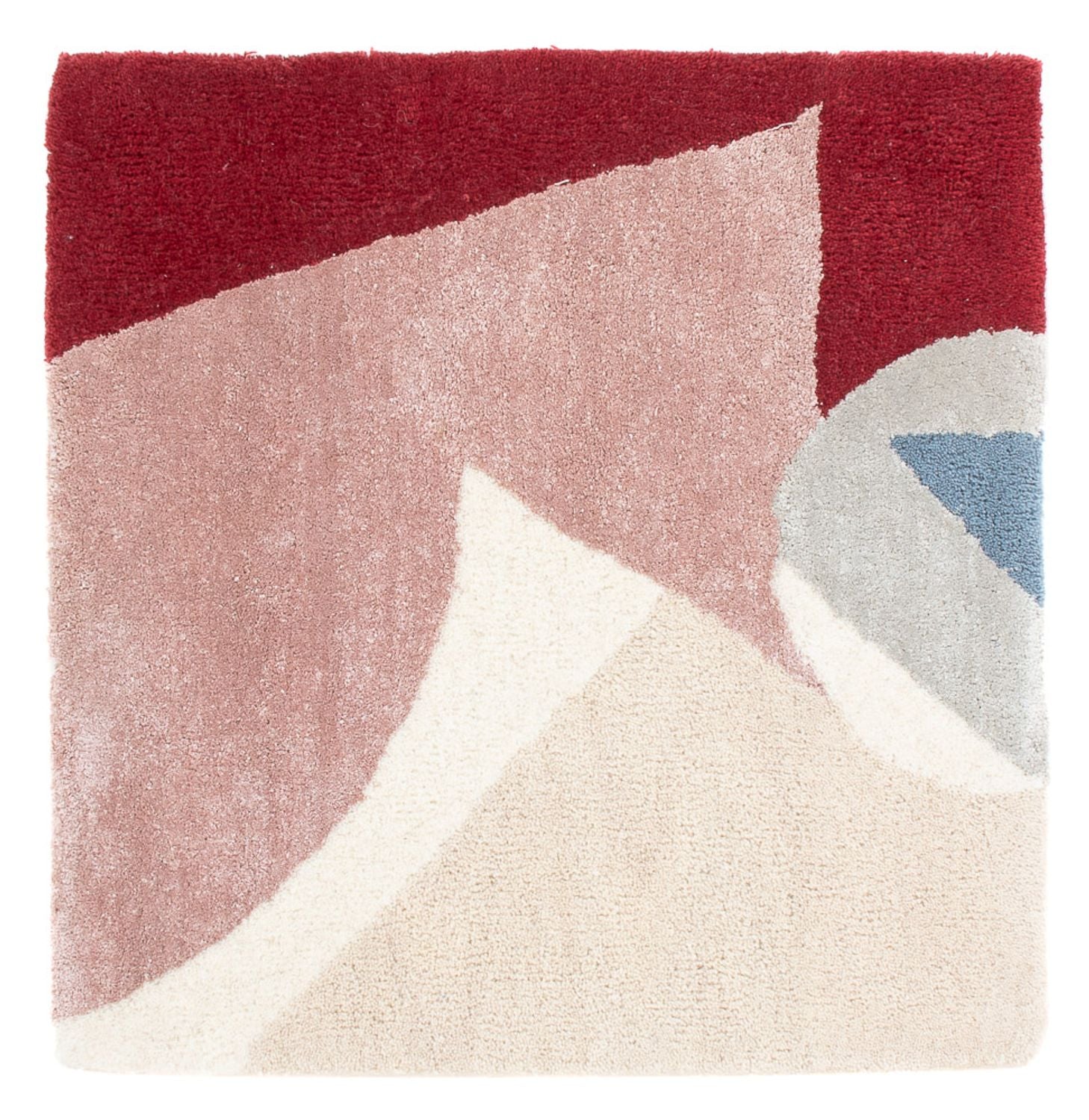 Alfombra de lana cuadrado  - 63 x 62 cm - multicolor