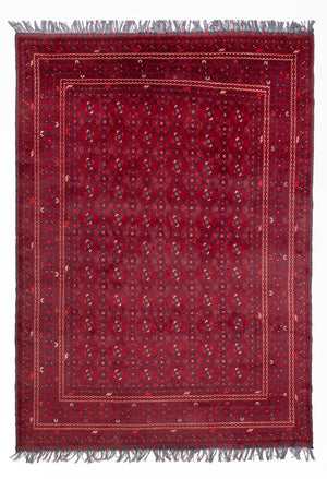 Alfombra afgana - Bukhara - 281 x 193 cm - rojo