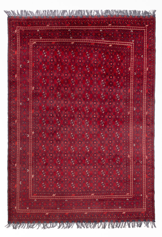 Alfombra afgana - Bukhara - 281 x 193 cm - rojo