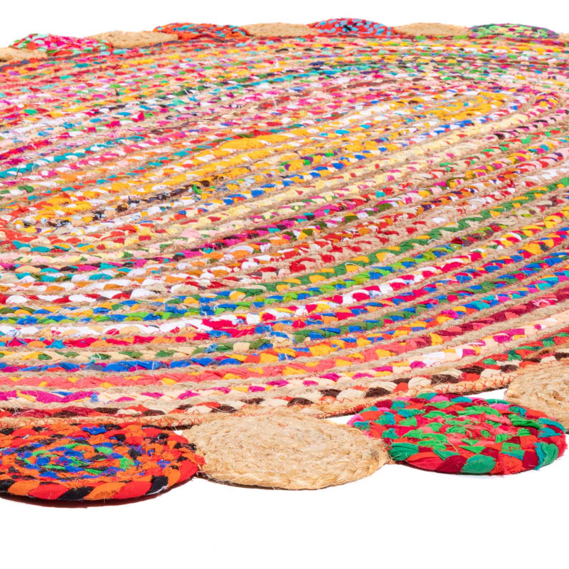 Alfombra de yute - 200 x 140 cm - natural
