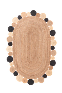 Alfombra de yute - 200 x 140 cm - natural