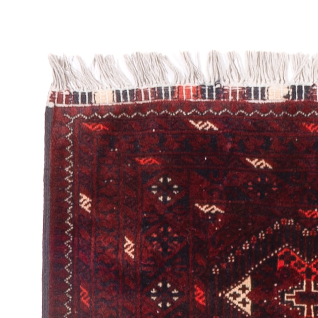 Alfombra de pasillo Alfombra afgana - 293 x 78 cm - rojo