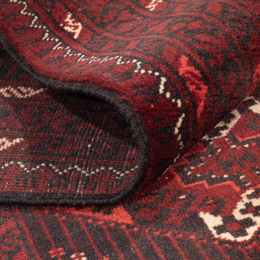 Alfombra de pasillo Alfombra afgana - 293 x 78 cm - rojo