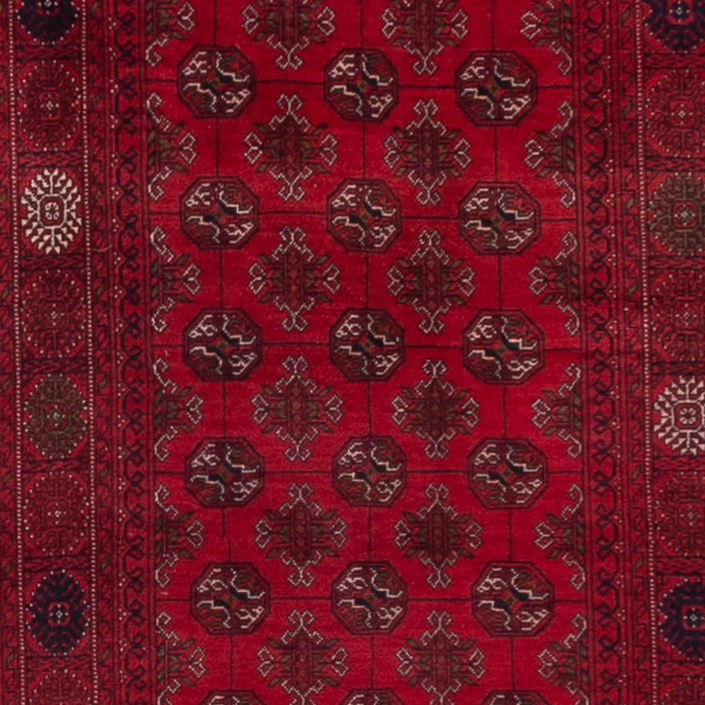 Alfombra de pasillo Alfombra afgana - Bukhara - 296 x 78 cm - rojo