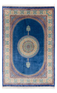 Alfombra persa - Ghom - 300 x 200 cm - azul