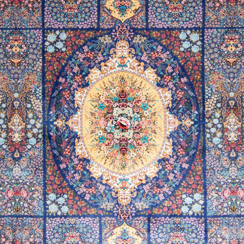 Alfombra persa - Ghom - 300 x 200 cm - azul