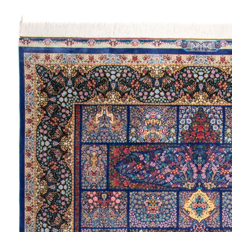 Alfombra persa - Ghom - 300 x 200 cm - azul