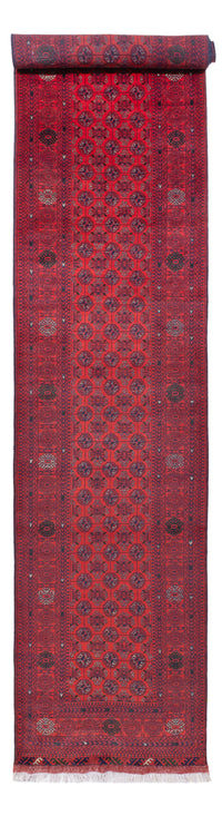 Alfombra de pasillo Alfombra afgana - Bukhara - 479 x 89 cm - rojo