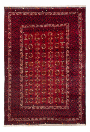 Alfombra afgana - Bukhara - 284 x 194 cm - rojo
