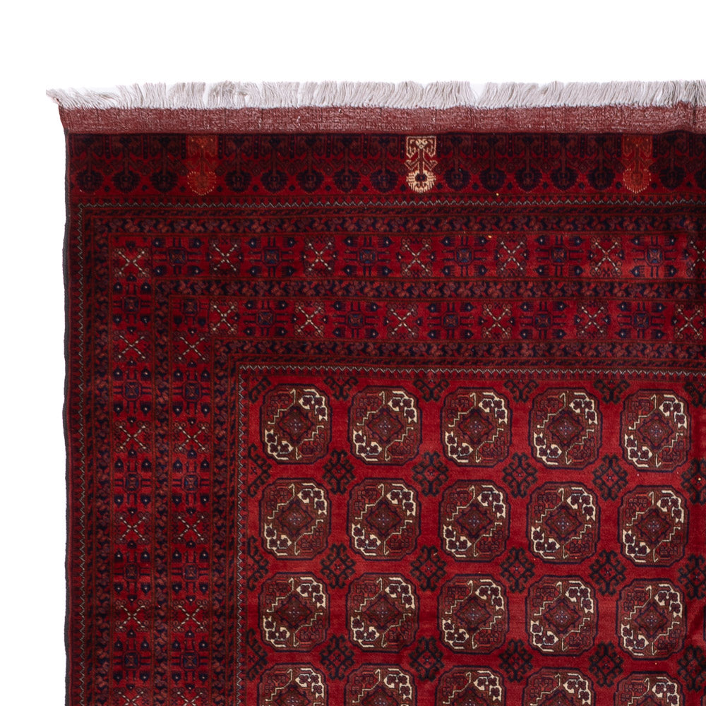 Alfombra afgana - Bukhara - 334 x 252 cm - rojo oscuro
