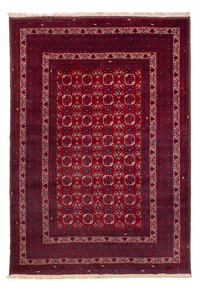 Alfombra afgana - Bukhara - 288 x 197 cm - rojo