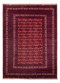 Alfombra afgana - Bukhara - 283 x 198 cm - gris oscuro