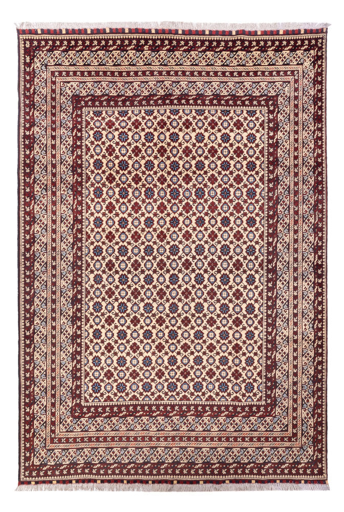 Alfombra afgana - 281 x 194 cm - beige claro