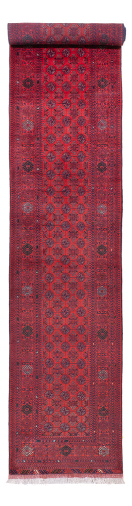 Alfombra de pasillo Alfombra afgana - Bukhara - 479 x 89 cm - rojo