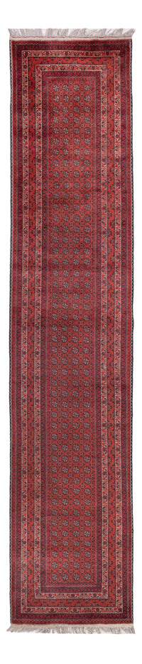 Alfombra de pasillo Alfombra afgana - Bukhara - 376 x 75 cm - rojo