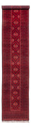 Alfombra de pasillo Alfombra afgana - 388 x 77 cm - rojo