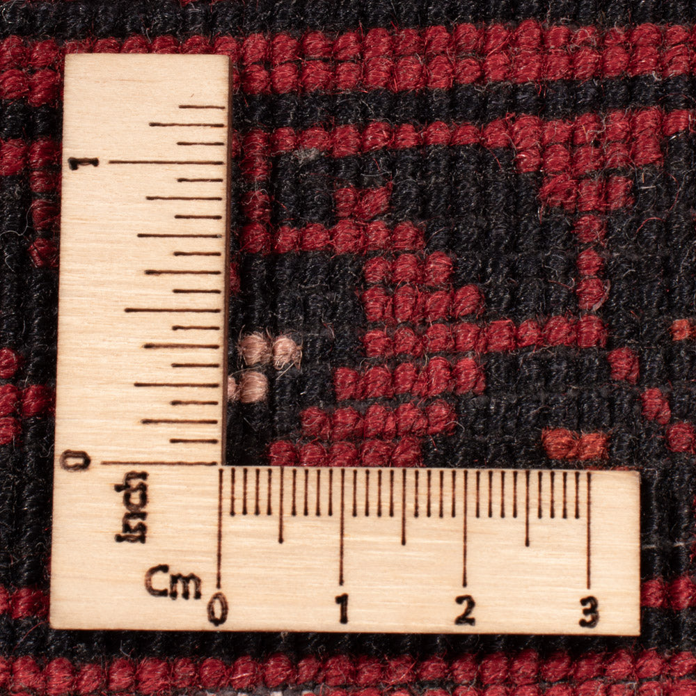 Alfombra de pasillo Alfombra afgana - 388 x 77 cm - rojo