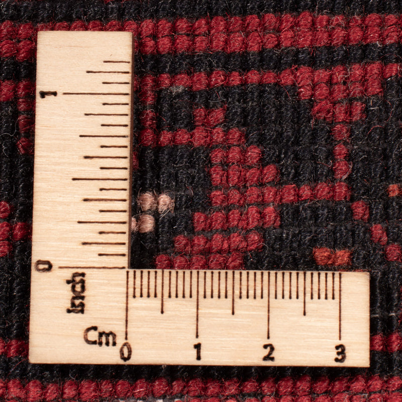 Alfombra de pasillo Alfombra afgana - 388 x 77 cm - rojo