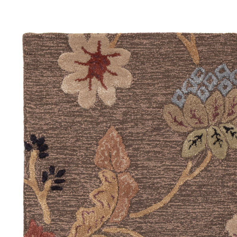 Wollteppich - 185 x 120 cm - silber